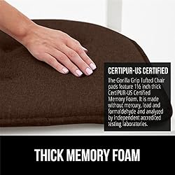 Gorilla Grip Tufted Memory Foam Chair Cushions, Set