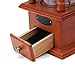 3E Home 23 - 2300 Hand Crank Manual Canister Stainless Steel Burr Coffee Grinder Mill,Stainless Steel Top and Solid Wood Body,4.5” x 4.5” x 8.2”, Brown