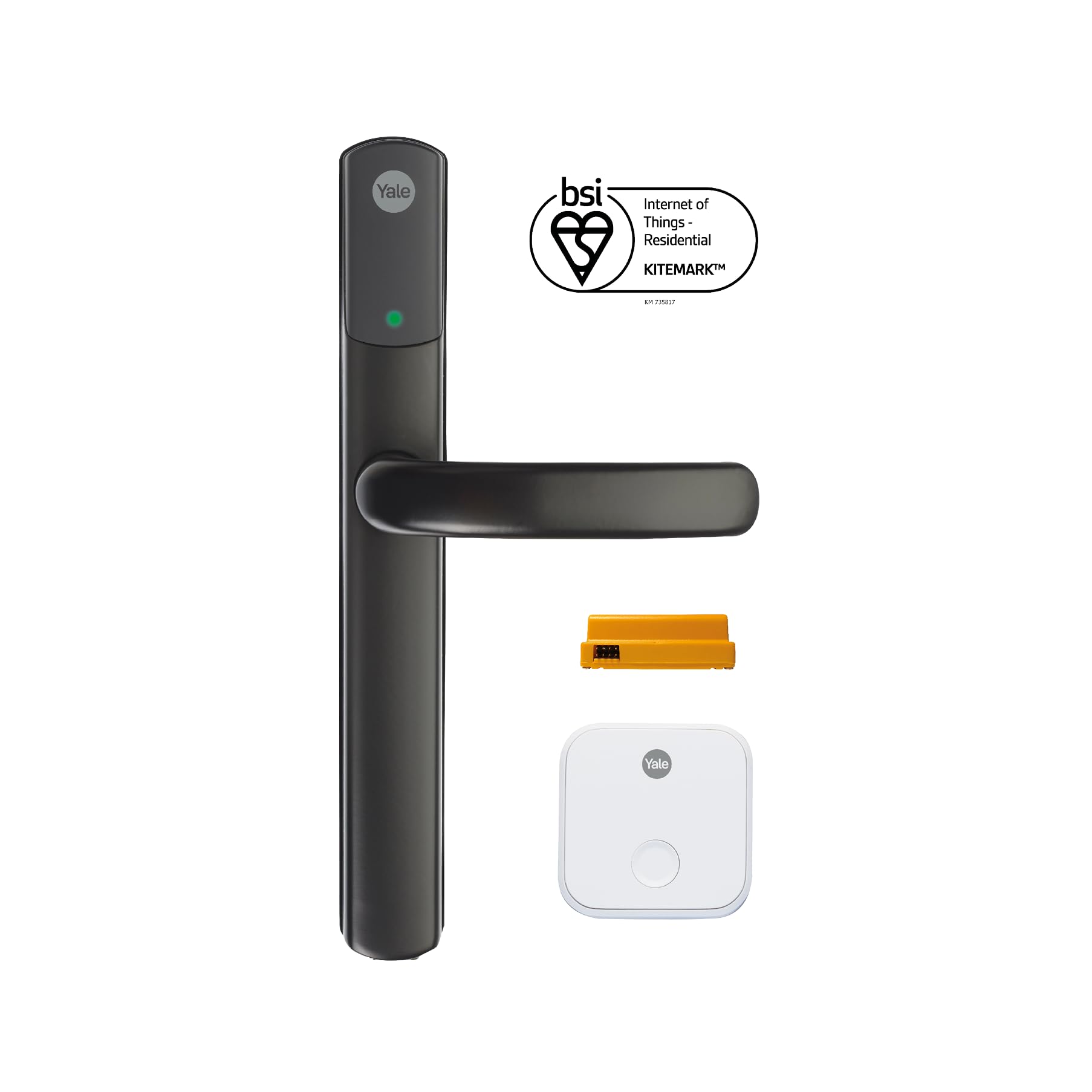 Yale Conexis L2 Smart Door Lock [NO Subscription Required] Remote Access from Anywhere, Anytime, No Key Needed, Works with Alexa, Google Assistant and Philips Hue - Black