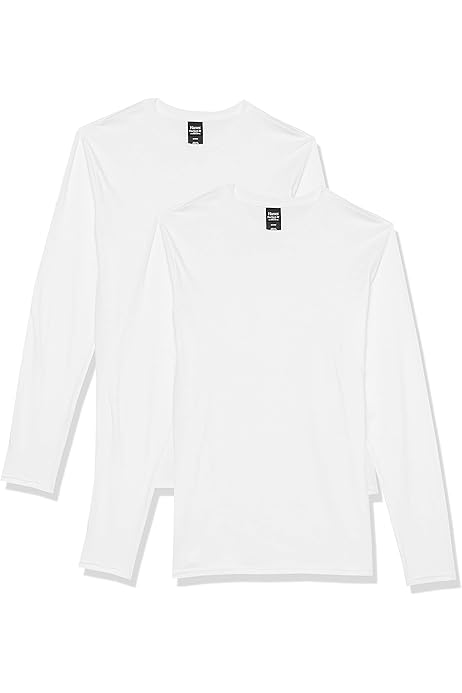 mens plain white long sleeve t shirt
