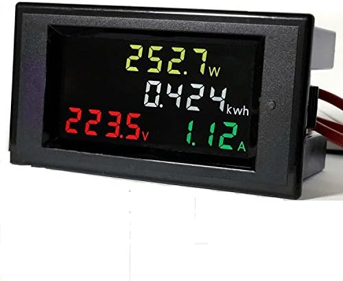 LCD Digital Multimeter AC 80-300V 100A Volt Amp Power Kwh Meter, Amperage Voltage Tester Voltmeter Ammeter Watt Meter with Current Transformer (BALCK 80-300V)