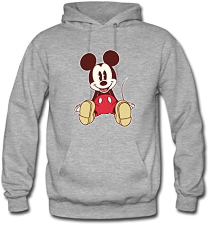 AHHACHI Mens Disney Mickey Mouse Gildan Hoodies/Hoody Coat XS Grey