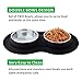 Kulmeo Dog Bowl Cat Food Bowls Stainless Steel Dog Food and Water Bowls with Non Skid Silicone Mat Spill Proof Puppy Bowl Medium Pets Cats Dogs 28oz Black…