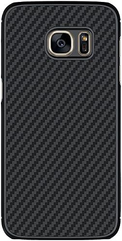 Vienan Hard Back Shell Carbon Fiber Design Cover Case for Samsung Galaxy S7 (Black)