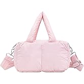 JHhomezeit Small Puffer Bag for Women, Crossbody Puffer Tote Bag Quilted Puffy Bags Satchel Shoulder Purse Fluffy Handbag