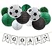 NICROLANDEE Soccer Party Decorations Package Goal Party Banner Hanging Paper Lantern Tissue Flowers Pom Poms Honeycomb Ball for World Cup Soccer Sports Themed Birthday Party Decor Kit