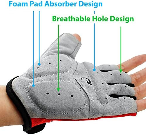 Foam padded biking gloves with palm protection, priced at $8.89.