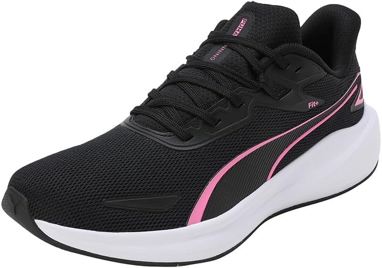 PUMA Skyrocket Lite Road Running Shoes Unisex 4 UK Black Fast Pink White
