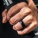 Saco Band Silicone Ring for Men Rubber Wedding Band - 1 Ring (Black, 7.5-8 (18.2mm))