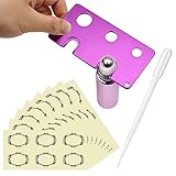 Mavogel Metal Essential Oils Opener, Essential Oil Key Tool For Easily Remove Roller Balls , Caps on Most Bottles -- 48pc Essential Oil Bottles Labels and 3ml Transfer Pipettes Included