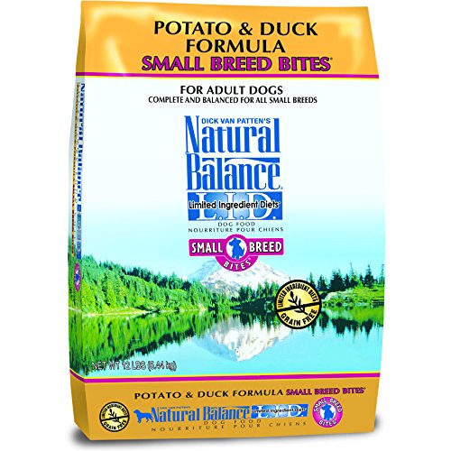 Natural Balance Small Breed Bites L.I.D. Limited Ingredient Diets Dry Dog Food, Grain Free, Potato & Duck Formula, 12-Pound