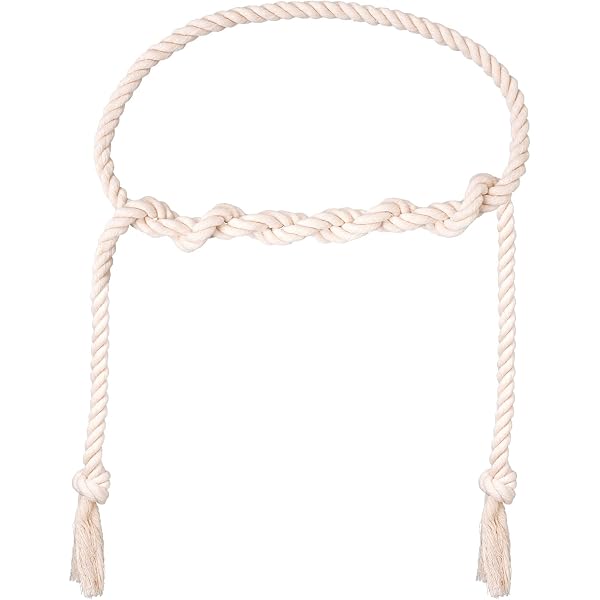 New Braided Cotton Waist Rope Tie Belt Versatile Medieval Women Men Long Amazon.com: Healvian Medieval Style Braided Cotton Waist  main image 3