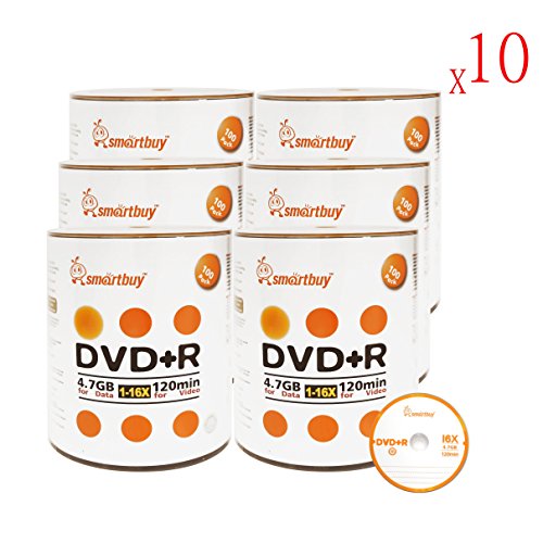 Smart Buy 6000 Pack DVD+R 4.7gb 16x Logo Blank Data Video Movie Recordable Disc, 6000 Disc 6000pk