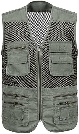 Mens Outdoor Photography Camping Hunting Fishing Hiking Working Gilet Vest Multipocket Casual Waistcoat