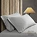 Simple&Opulence 100% French Linen Pillowcase Queen Size-Set of 2- Washed Solid Color Pillow Cases Embroidered -Soft and Durable (Grey, 20''x30'')