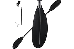 Gzlozak Kayak Paddle, 70"-96" Kayak Paddles Oars for Boating Heavy Duty Adjustable Shaft Comfort Grips with Paddle Leash for Kayaking Boating Canoeing River Tubing (Black)