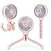 WiHoo Stroller Fan Clip On Portable Personal Fan Battery Operated Fan Rechargeable Car Seat Fan Mini Small USB Fan Baby Stroller Cooling Fans for Stroller Accessories Office Outdoor Household(Pink)
