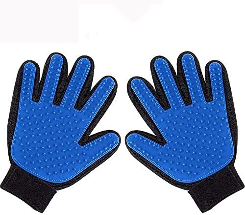 Feezzy Pet Grooming Gloves Pet Hair Remover Glove - Perfect for Dogs and Cats with Long and Short Fur Single Hand