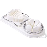 Zeakone Egg Slicer Cutter,2 in 1 Stainless Steel Cutting Wires Egg Slicer Multi Purpose Egg Dicer & Wedger