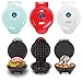 Dash MINI Maker 3-Piece Griddle, Waffle, and Grill 3-piece Set in Red/Aqua/White