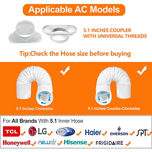 Luckman Portable AC Window Vent Kit for Vertical AC Unit,Sliding Window