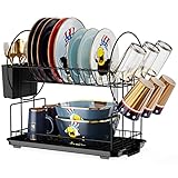 Dish Drying Rack - GSlife 2-Tier Small Dish Rack