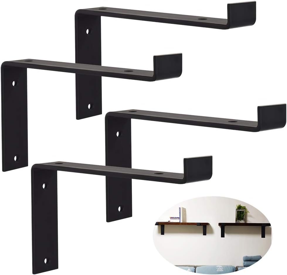 TLBTEK 4 soportes de estante flotante para estantes flotantes de 11.