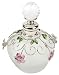 Opaque Glass Small Perfume Bottle with Pink and Green Floral Detail By Haysom Interiors
