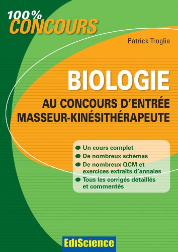 Biologie au concours d'entrée masseur-kinésithérapeute