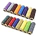 24 Colors Waxed Thread,Colorful Leather Thread, Leather Sewing Thread,Hand Stitching Thread for Hand Sewing Leather and Bookbinding