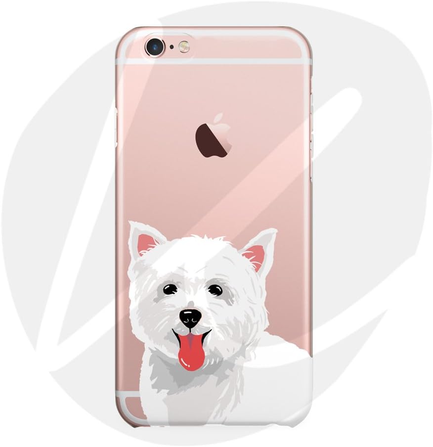 Sleeping bear)iPhone 7/8 Case Cover, Lovely Pet Cute Animal Cartoon Little Dog phone Case,Slim,Shock-Absorption Bumper,Anti-Scratch TPU Soft Cover, with Lanyard-West Highland White Terrier
