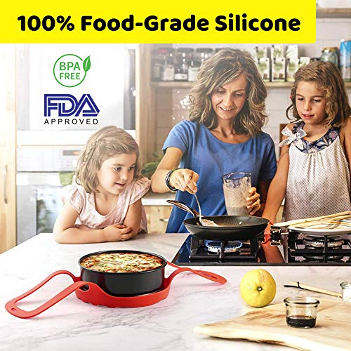 Silicone Trivet For Instant Pot | Fits 6,8 Qt Instapot, Ninja Foodi and Other Pressure Cookers | 3-in-1 - Bakeware Pan Sling Lifter, Egg Rack, and Roasting Rack - Thumbnail 6