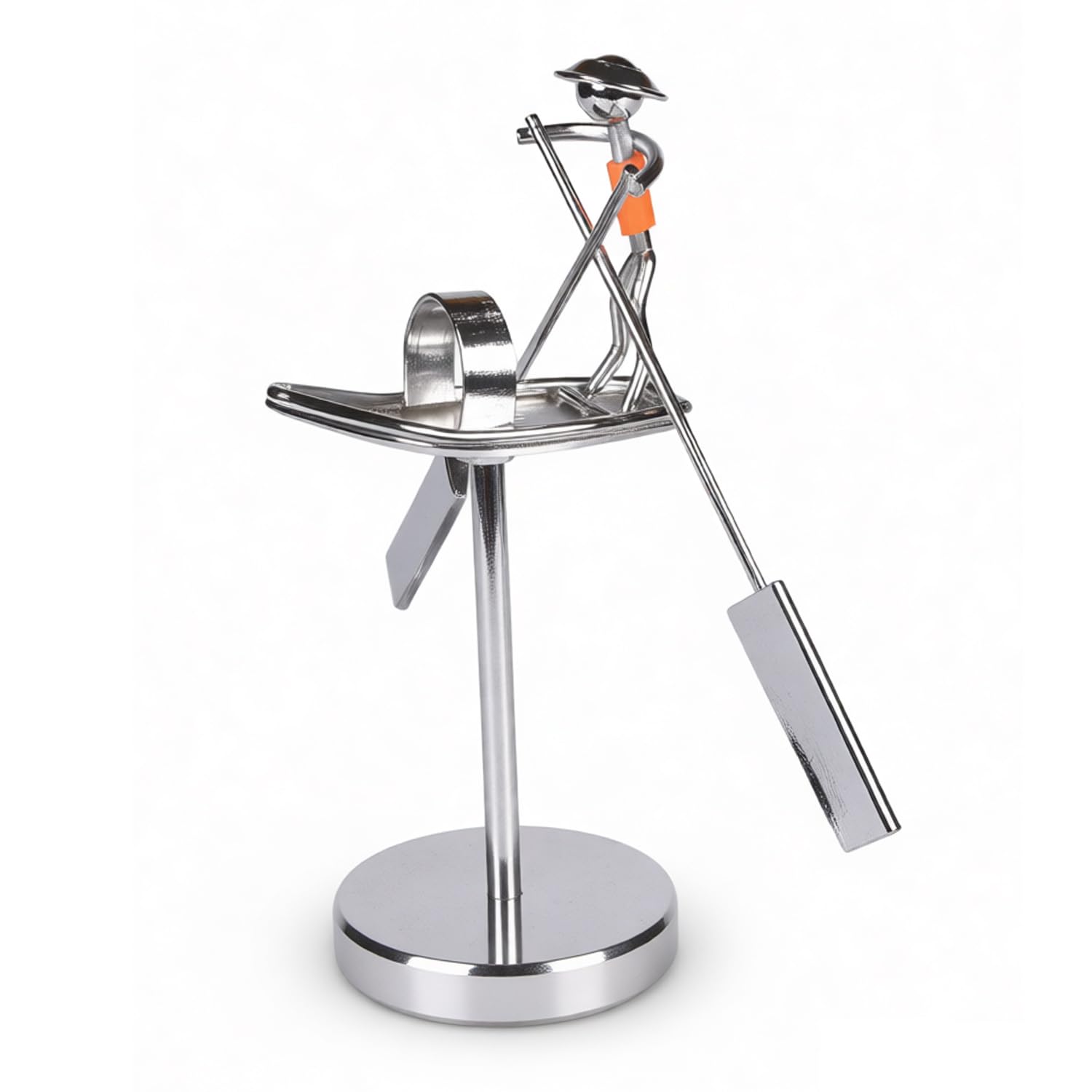 ThinkTop Fisherman Kinetic Art Balance Steel Balance Physics Theory Decoration for Home and Office Desk or Christmas Birthday