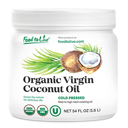 Organic Virgin Coconut Oil, 54 fl oz — Non-GMO, Raw, Pure, Cold-Pressed, Unrefined, Vegan, Bulk, Great for Hair, Skin…