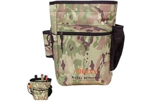 shrxy Metal Detecting Finds Bag Waist Digger Pouch Tools Bag for PinPointer Garrett Detector Xp ProPointer Accessories (camo)