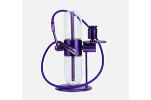 JACKGOLD Gravity Hookah Set 15" Length With Rotating Glass,360° Rotating,Glass Water Bong,Turn Your World Upside Down,Purple