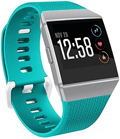 For Fitbit Ionic Watch Bands,TPU Sport Replacement Strap Accessories Wristband for Fitbit Ionic Smartwatch Kids Women Men See Blue Small