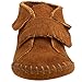 Minnetonka Front Strap Bootie (Infant/Toddler),Brown,2 M US Infant