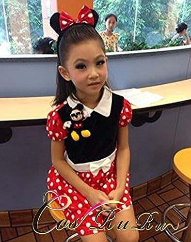 ディズニー ミニー 風 ワンピース キッズコスチューム 女の子 80cm 100cm キッズコスチューム おもちゃ Amazon