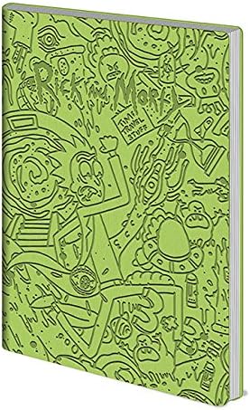 Rick And Morty Notebook Portal Dash Official Green Flexi Cover A5