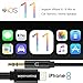 iPhone 8 X Charger and Headphone Adapter, Dreamvasion 2 in 1 Lightning to 3.5mm Audio Aux Splitter and Lightning Female Extend Charging Cable for iPhone X / 8/7 to Car Stereo and More, Support iOS 11