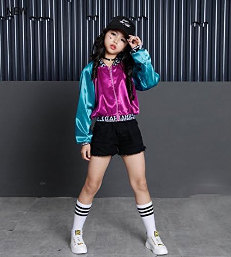 Amazon ダンス 衣装 トップス ガールズ衣装 長袖 秋 冬 ダンス 衣装 ジャケット コート 女の子 ヒップホップ キッズ ダンストップス ダンスウェア おしゃれ キッズダンス衣装 社交ダンス ステージ衣装 部屋着 アウター 140cm キッズコスチューム おもちゃ