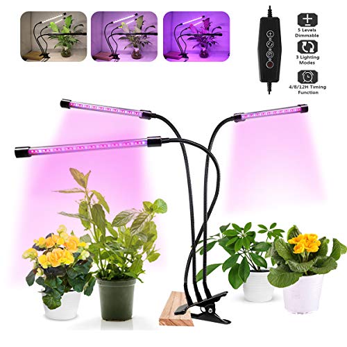 LED Grow Light for Indoor Plants,2020 Upgraded 75W Tri-Head Plant Light