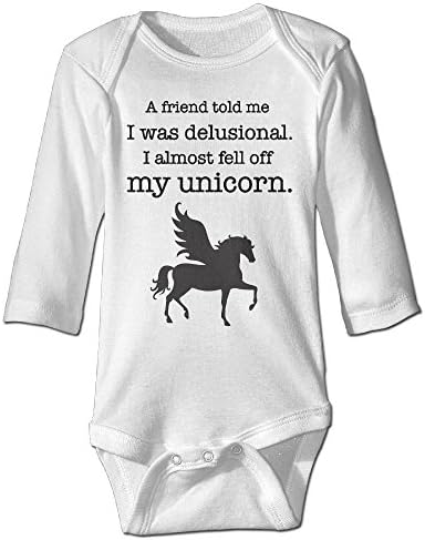 Friend Told Me Delusional Unicorn Baby Jumpsuit Nation 0-24 M BabyÂ  Infant Boy Girl Cotton Romper Bodysuit Onesies Clothes