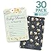 Baby Shower Invitations - 30 Cards + envelopes. Gender Neutral for boy or Girl. Match Baby Shower Games, Decorations & Favors. Perfect invites for Showers, Sprinkles or Gender Reveal Party. (Floral)