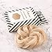 Bella Hair 100% Human Hair Bun Extension, Messy Bun Hair Scrunchies for Women Wavy Curly Up-Do Hairpieces (#60 Platinum Blonde/Light Ash Blonde)