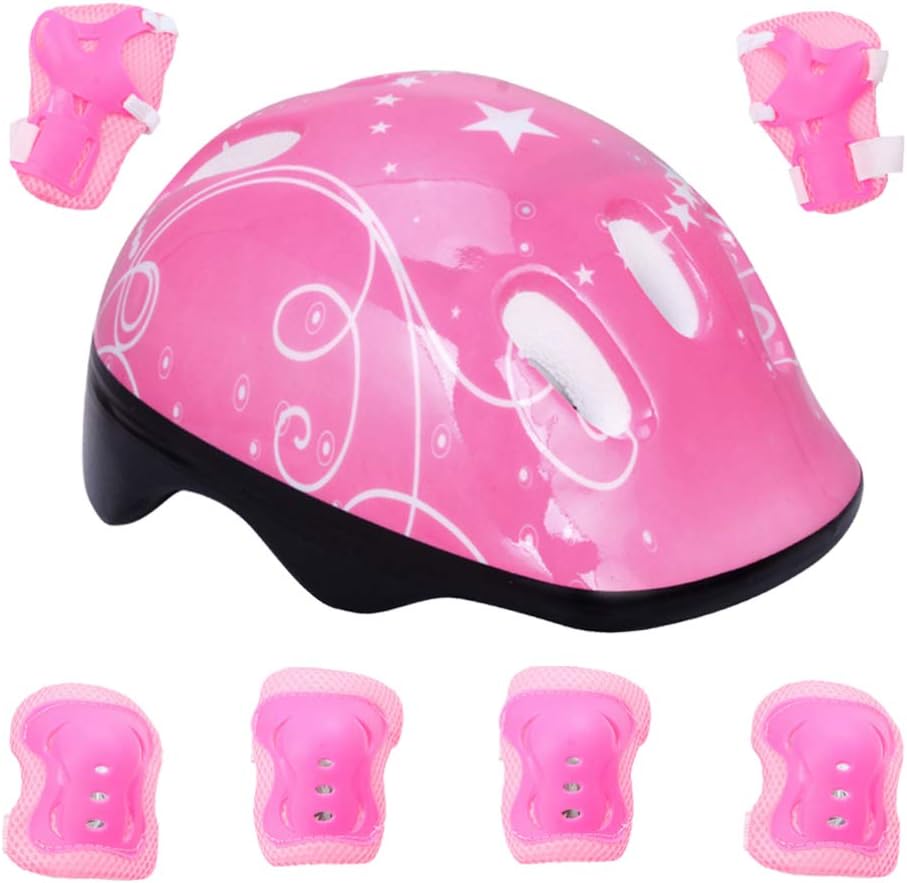 7pcs Kids Knee Pad Skating Helmet Elbow Pads Guards Protective Gear Set for Roller Skates Cycling Bike Skateboard Skatings Scooter Riding - Image 4