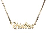 Kristina Name Tag Necklaces for Her His Friends