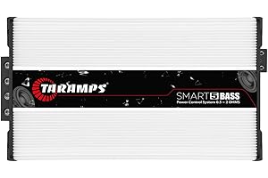 Taramps Smart 5 Bass 5000 watts RMS Multi-Impedance 0.5 to 2 Ohms Class D White Car Audio Amplifier 1 Channel Power Control S