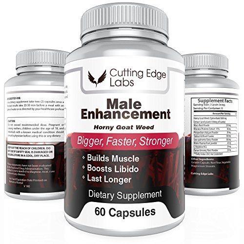 Male Enhancement Supplement with Horny Goat Weed Blend (60 Capsules) – Fortifies Testosterone and Sexual Libido – Supports Muscle, Stamina & Endurance Gains, Natural Weight Loss